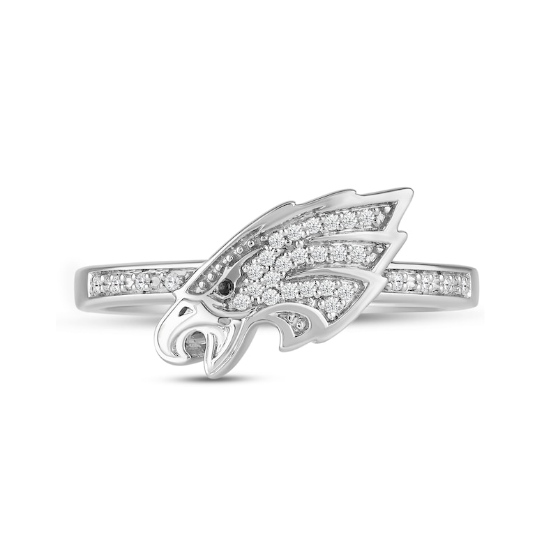 Main Image 2 of True Fans Philadelphia Eagles 1/15 ct tw Diamond Ring Sterling Silver