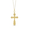 Thumbnail Image 3 of Vintage-Inspired Cross Necklace Hollow 14K Gold 18"