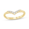 Thumbnail Image 1 of Now + Forever Diamond Chevron Rope-Twist Anniversary Ring 1/6 ct tw 10K Yellow Gold