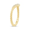 Thumbnail Image 2 of Now + Forever Diamond Chevron Rope-Twist Anniversary Ring 1/6 ct tw 10K Yellow Gold