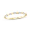 Thumbnail Image 1 of Now + Forever Diamond Station Milgrain Anniversary Ring 1/20 ct tw 10K Two-Tone Gold