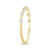 Thumbnail Image 2 of Now + Forever Diamond Station Milgrain Anniversary Ring 1/20 ct tw 10K Two-Tone Gold