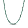 Thumbnail Image 2 of STUDIO BY KAY Marquise-Cut Lab-Created Emerald Tennis Necklace Sterling Silver 18"