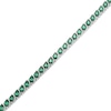 Thumbnail Image 3 of STUDIO BY KAY Marquise-Cut Lab-Created Emerald Tennis Necklace Sterling Silver 18"