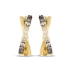Thumbnail Image 2 of Le Vian Kiss Collection Chocolate Ombré Diamond "X" Crossover Hoop Earrings 3/8 ct tw 14K Honey Gold
