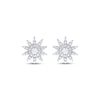 Thumbnail Image 2 of Diamond Sun Mini Stud Earrings 1/4 ct tw 10K White Gold