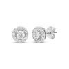 Thumbnail Image 1 of Diamond Halo Stud Earrings 1/4 ct tw 10K White Gold