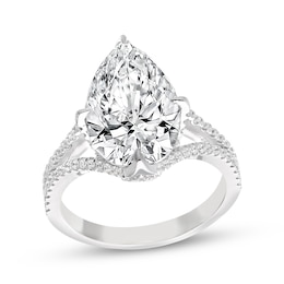 Now + Forever Lab-Grown Diamonds Pear-Shaped Engagement Ring 5-1/2 ct tw 14K White Gold