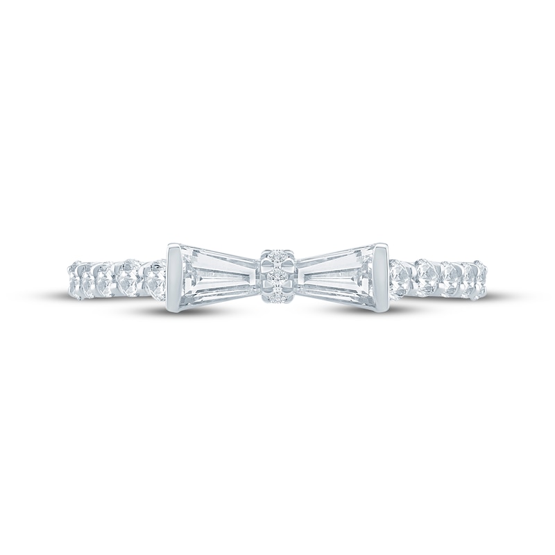 Main Image 3 of KAY Bow Collection Baguette & Round-Cut Lab-Grown Diamond Anniversary Ring 3/4 ct tw 14K White Gold