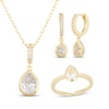 Thumbnail Image 1 of STUDIO BY KAY Pear-Shaped White Lab-Created Sapphire Gift Set 24K Yellow Gold Vermeil Sterling Silver