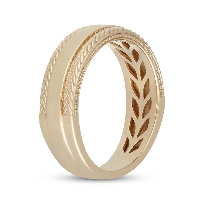 Main Image 2 of Neil Lane Men's Herringbone Wedding Band 14K Yellow Gold