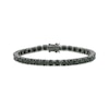 Thumbnail Image 1 of Men's Black Spinel Line Bracelet 5mm Black Ion-Plated Sterling Silver 8"
