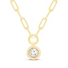 Thumbnail Image 1 of STUDIO BY KAY Round-Cut Lab-Grown Diamond Solitaire Necklace 1/3 ct tw 24K Yellow Gold Vermeil Sterling Silver 18" (F/SI2)
