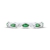 Thumbnail Image 3 of Now + Forever Marquise-Cut Emerald & Diamond Accent Anniversary Ring 10K White Gold
