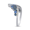 Thumbnail Image 2 of Le Vian Denim Ombré Sapphire Chevron Ring 1/6 ct tw Diamonds 14K Vanilla Gold
