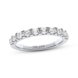 THE LEO Legacy Lab-Grown Diamond Emerald-Cut Anniversary Ring 1 ct tw 14K White Gold