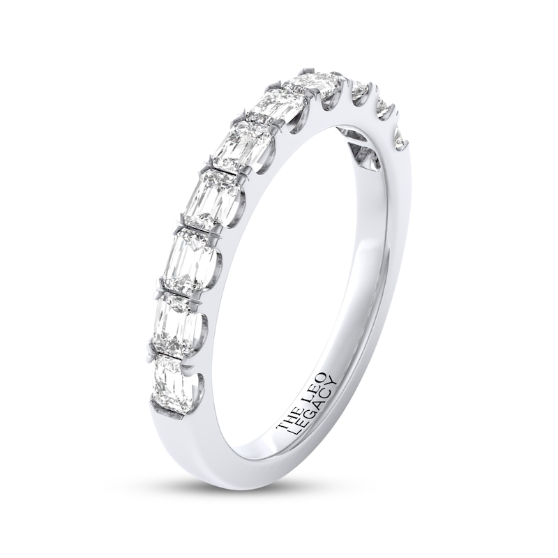 Main Image 2 of THE LEO Legacy Lab-Grown Diamond Emerald-Cut Anniversary Ring 1 ct tw 14K White Gold