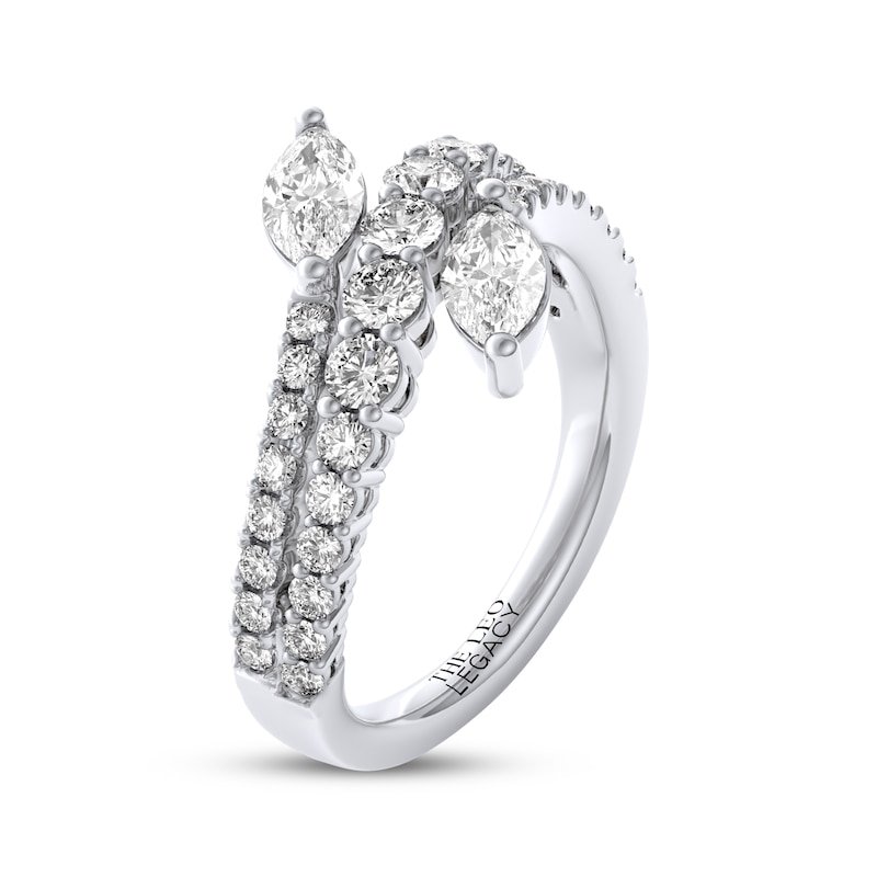 Main Image 2 of THE LEO Legacy Lab-Grown Diamond Marquise-Cut Bypass Fashion Ring 1-1/2 ct tw 14K White Gold