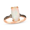 Thumbnail Image 1 of Le Vian Cushion-Cut Opal Ring 1/3 ct tw Diamonds 14K Strawberry Gold