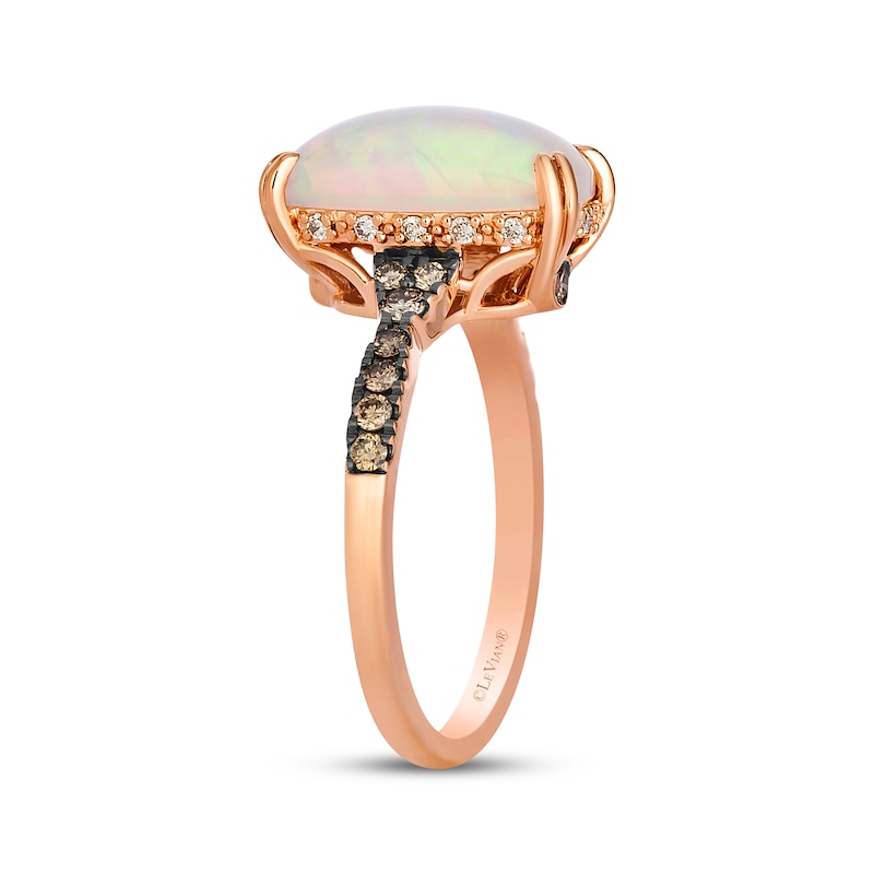 Main Image 2 of Le Vian Cushion-Cut Opal Ring 1/3 ct tw Diamonds 14K Strawberry Gold