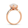 Thumbnail Image 3 of Le Vian Cushion-Cut Opal Ring 1/3 ct tw Diamonds 14K Strawberry Gold