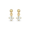 Thumbnail Image 2 of STUDIO BY KAY Aquamarine Solitaire Dangle Earrings 24K Yellow Gold Vermeil Sterling Silver