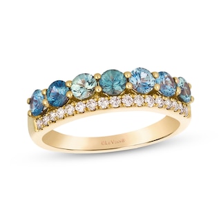 Le Vian Montana Sapphire Ombré Ring 1/5 ct tw Diamonds 14K Honey Gold