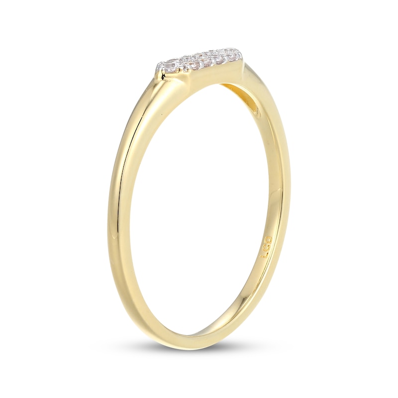 Main Image 2 of STUDIO BY KAY Lab-Grown Diamond Hexagon Ring 1/10 ct tw 24K Yellow Gold Vermeil Sterling Silver