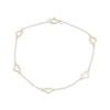 Thumbnail Image 1 of Heart Station Bracelet Hollow 10K Yellow Gold 7.5"