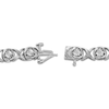 Thumbnail Image 3 of Diamond "XO" Link Bracelet 1/10 ct tw Sterling Silver 7.25"