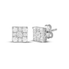 Thumbnail Image 1 of KAY Lab-Grown Diamonds Square Halo Stud Earrings 1/4 ct tw Sterling Silver
