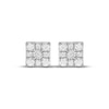 Thumbnail Image 2 of KAY Lab-Grown Diamonds Square Halo Stud Earrings 1/4 ct tw Sterling Silver