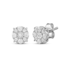 Thumbnail Image 1 of KAY Lab-Grown Diamonds Halo Stud Earrings 1/4 ct tw Sterling Silver