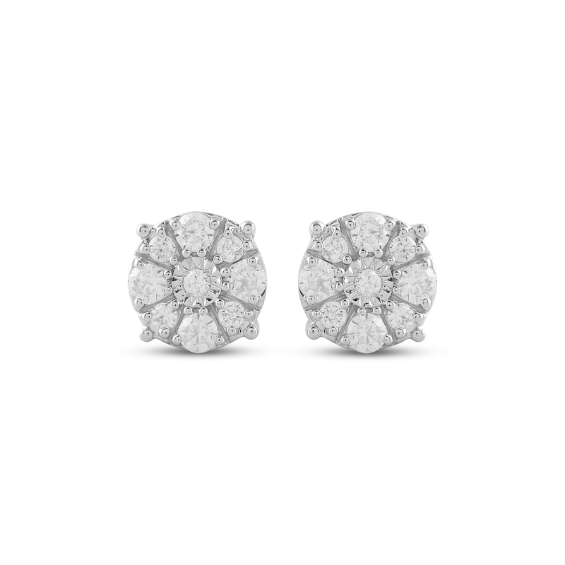 Main Image 2 of KAY Lab-Grown Diamonds Halo Stud Earrings 1/4 ct tw Sterling Silver
