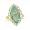 Thumbnail Image 1 of Le Vian Vault Marquise-Cut Aquaprase & Green Beryl Halo Ring 14K Honey Gold