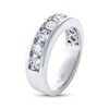Thumbnail Image 2 of Men's THE LEO Legacy Lab-Grown Diamond Seven-Stone Channel Wedding Band 1-1/2 ct tw 14K White Gold