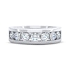 Thumbnail Image 3 of Men's THE LEO Legacy Lab-Grown Diamond Seven-Stone Channel Wedding Band 1-1/2 ct tw 14K White Gold
