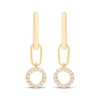 Thumbnail Image 2 of KAY Lab-Grown Diamonds Circle Dangle Hoop Earrings 1/5 ct tw 18K Yellow Gold-Plated Sterling Silver