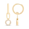 Thumbnail Image 3 of KAY Lab-Grown Diamonds Circle Dangle Hoop Earrings 1/5 ct tw 18K Yellow Gold-Plated Sterling Silver