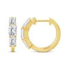 Thumbnail Image 3 of KAY Lab-Grown Diamonds Emerald-Cut Three-Stone Huggie Hoop Earrings 2 ct tw 24K Yellow Gold Vermeil Sterling Silver