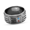 Thumbnail Image 1 of Star Wars Darth Vader Men's Black Diamond Ring 1/10 ct tw Black Rhodium-Plated Sterling Silver