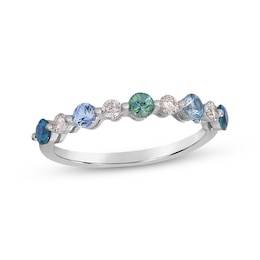 Le Vian Montana Sapphire Ombré Ring 1/5 ct tw Diamonds 14K Vanilla Gold