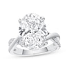 Thumbnail Image 1 of Now + Forever Lab-Grown Diamonds Oval-Cut Twist Engagement Ring 6-1/3 ct tw 14K White Gold