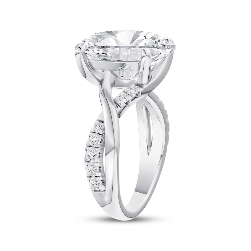Main Image 2 of Now + Forever Lab-Grown Diamonds Oval-Cut Twist Engagement Ring 6-1/3 ct tw 14K White Gold