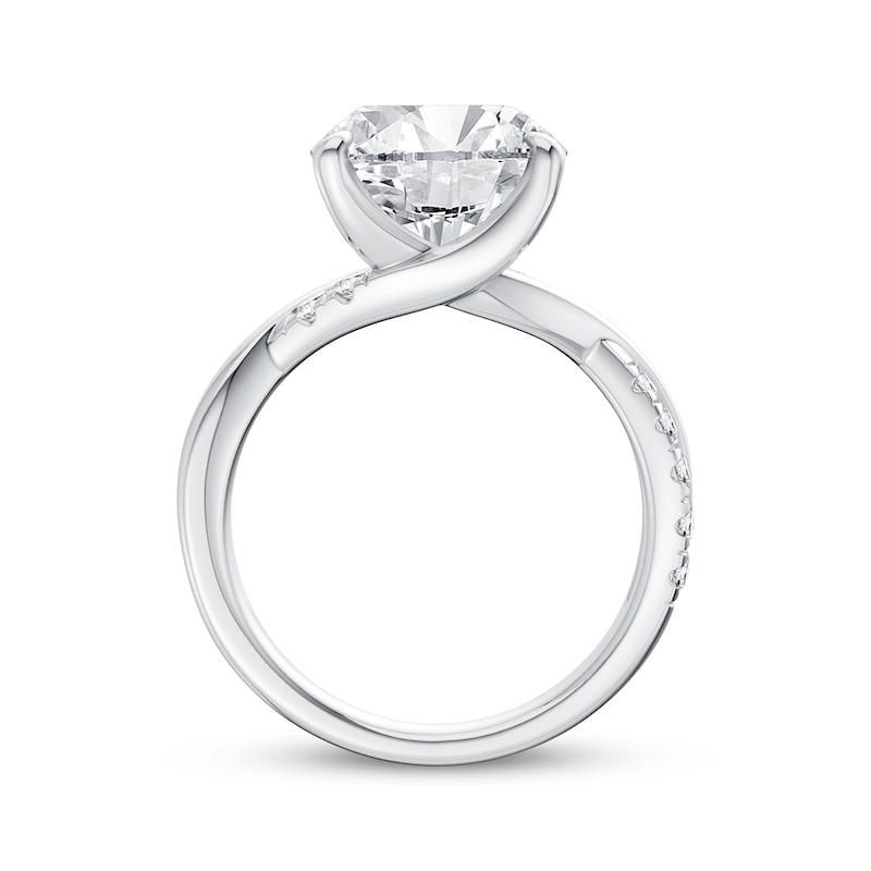 Main Image 3 of Now + Forever Lab-Grown Diamonds Oval-Cut Twist Engagement Ring 6-1/3 ct tw 14K White Gold