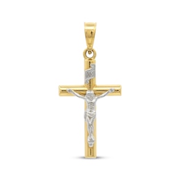 Crucifix Necklace Charm 10K Yellow Gold