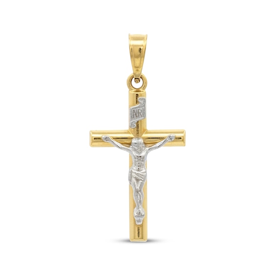 Crucifix Necklace Charm 10K Yellow Gold
