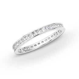 Rocksbox The Avery Princess-Cut Lab-Grown Diamond Eternity Band 7/8 ct tw Sterling Silver