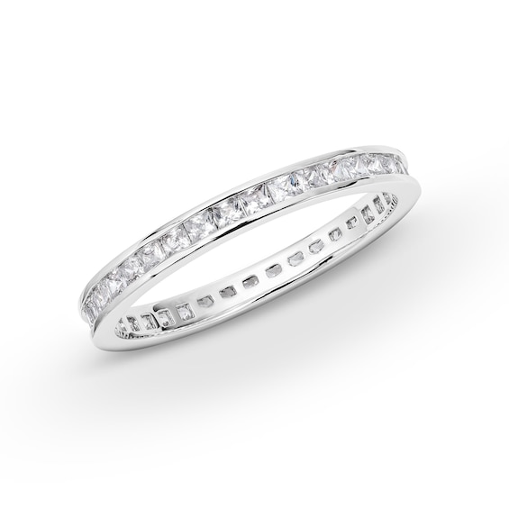 Rocksbox The Avery Princess-Cut Lab-Grown Diamond Eternity Band 7/8 ct tw Sterling Silver