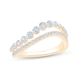 KAY Lab-Grown Diamonds Two-Row Fashion Ring 3/4 ct tw 10K Yellow Gold